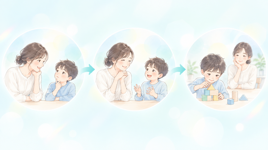 子どもの意見を育てる、聞く・受け止める・先回りで止めずに試すの3つの関わり